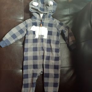 One Piece Polar Bear Fleece jumpsuit